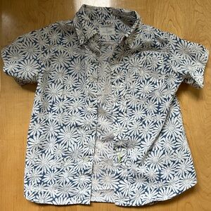 J crew blue flower button up